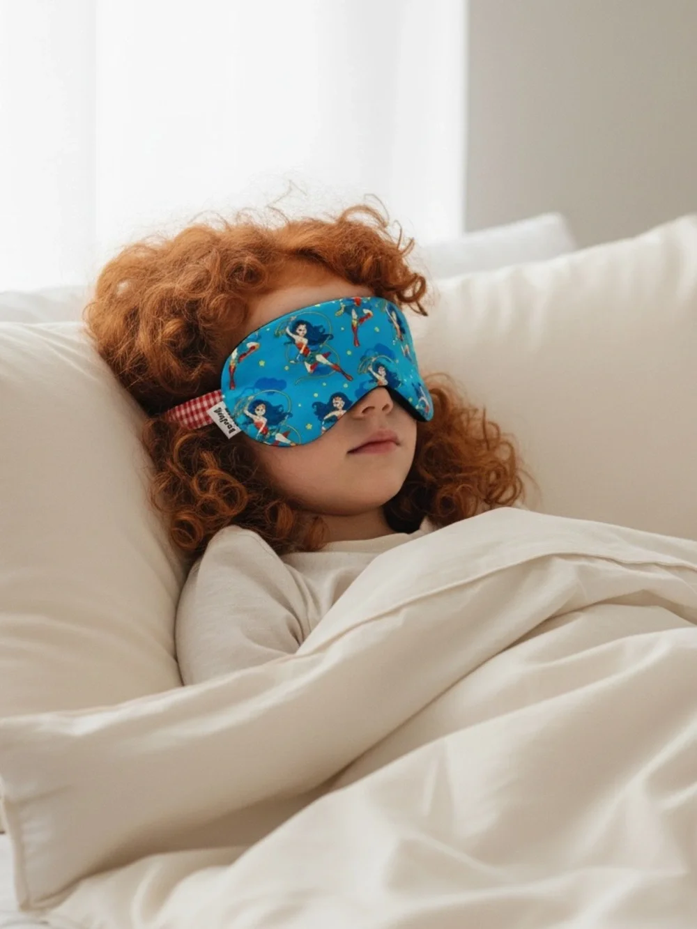 Girl Superhero Wonder Woman Print Kids Sleep Mask